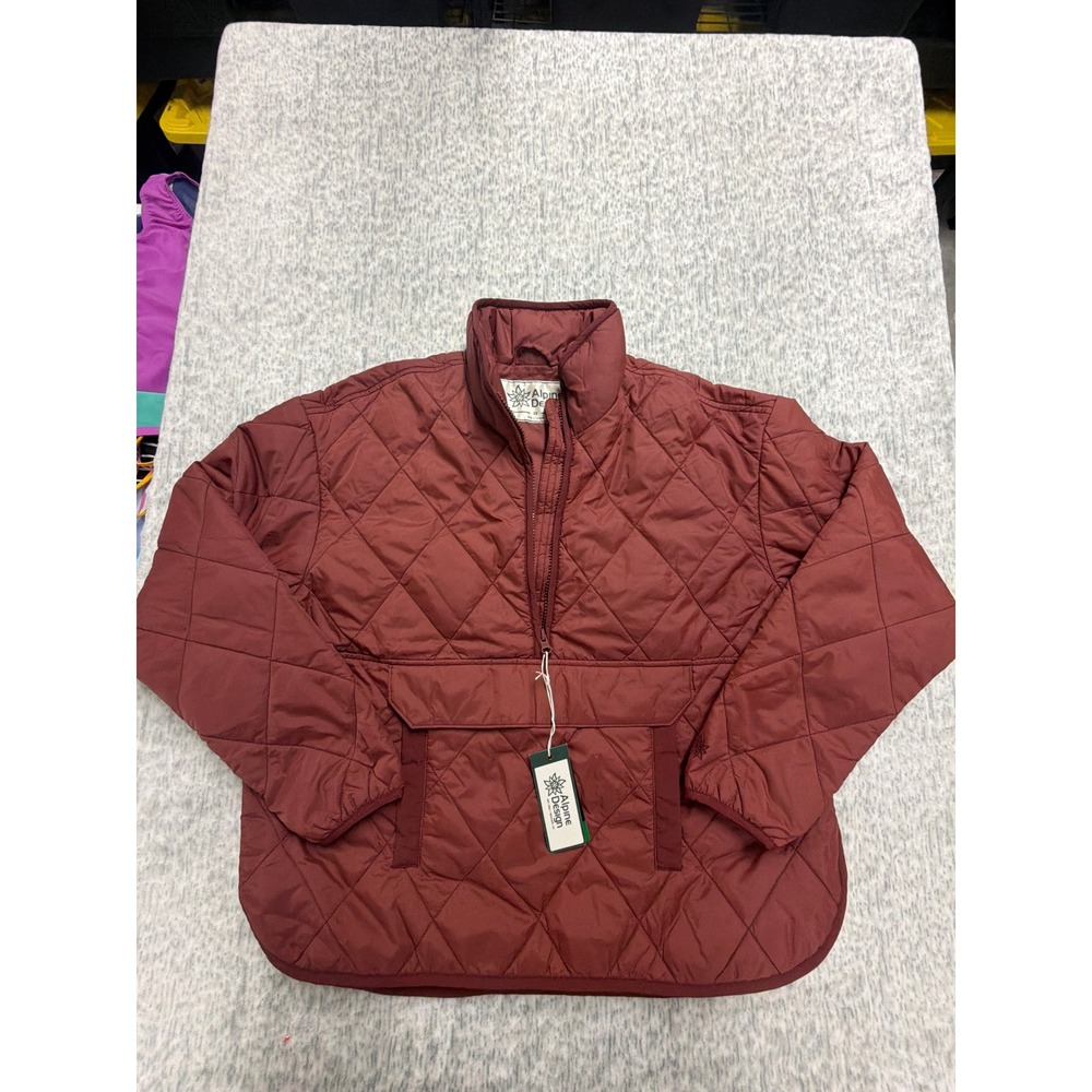 Alpine Design Womens Quilted Anorak Dark Auburn Water Repellent XS ADW24517 NEW